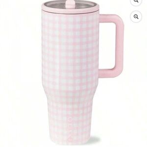 HydroJug Pink Gingham Traveler Tumbler 40oz NWT